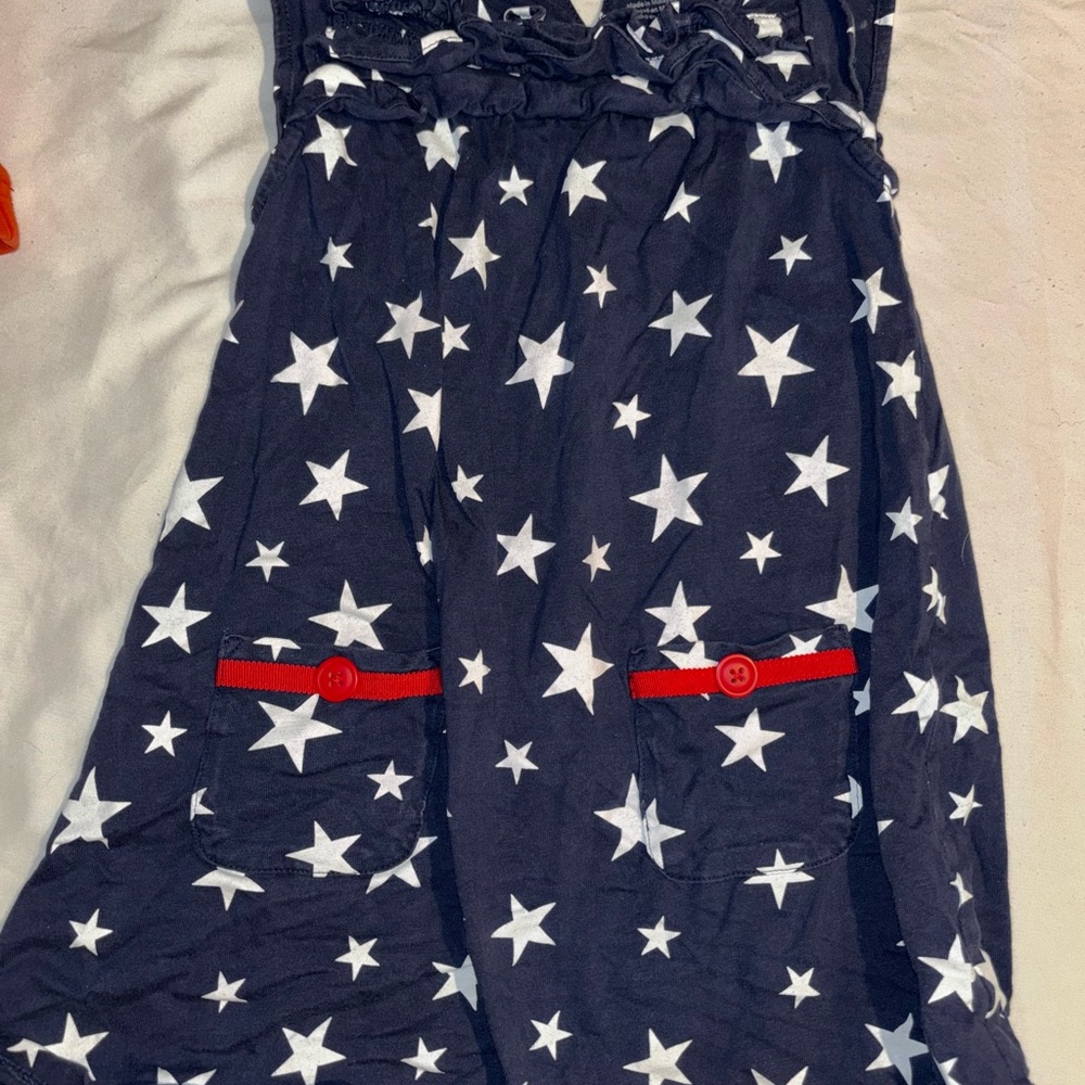 4th of July Carter's Blue and White Halter Sundress Casual